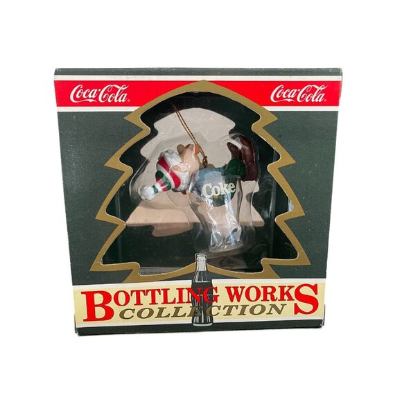 Coca Cola Ornament Santa Elf Bottling Works Collection New In Box - Picture 1 of 4